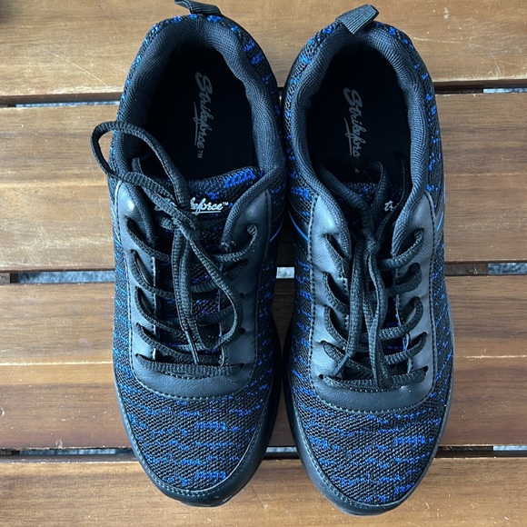 Men’s 9 Wide Bowling shoes - Flyer Mesh Black/Royal - Picture 2 of 9